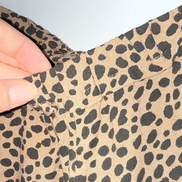 Aerie Womens Leopard Print Pull On Shorts Size Large Cheetah Animal Elastic Soft - Picture 5 of 10